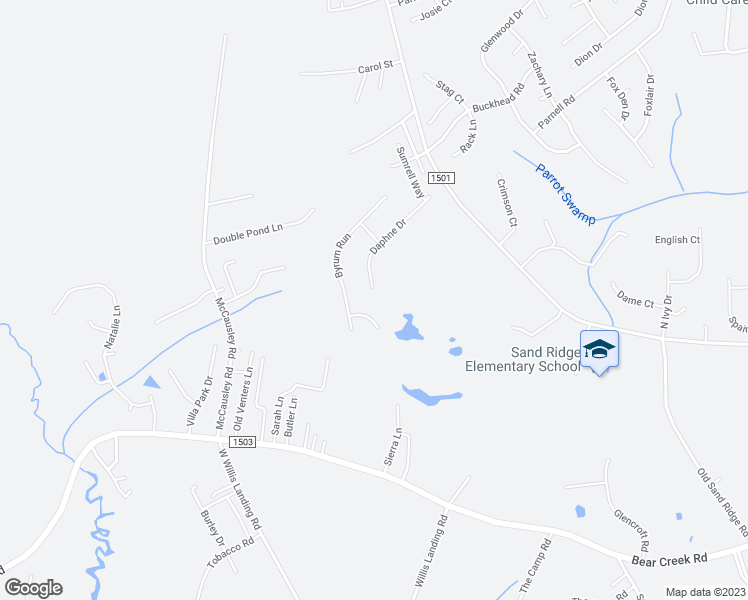 map of restaurants, bars, coffee shops, grocery stores, and more near 141 Daphne Drive in Hubert
