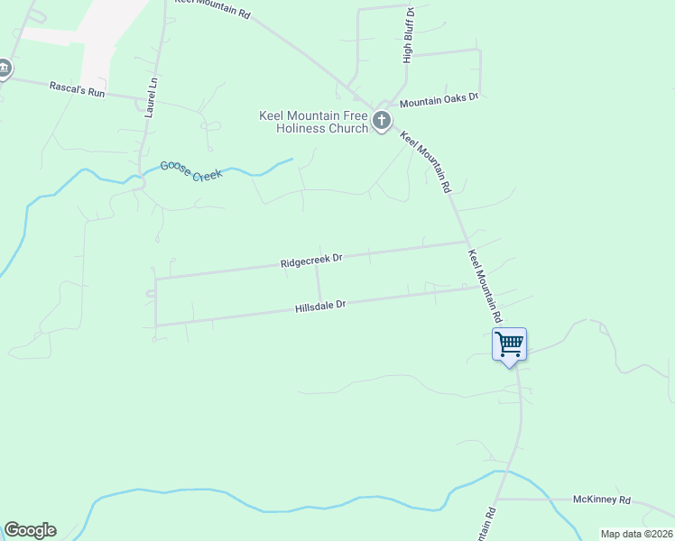 map of restaurants, bars, coffee shops, grocery stores, and more near 126 Ridgecreek Drive in Gurley