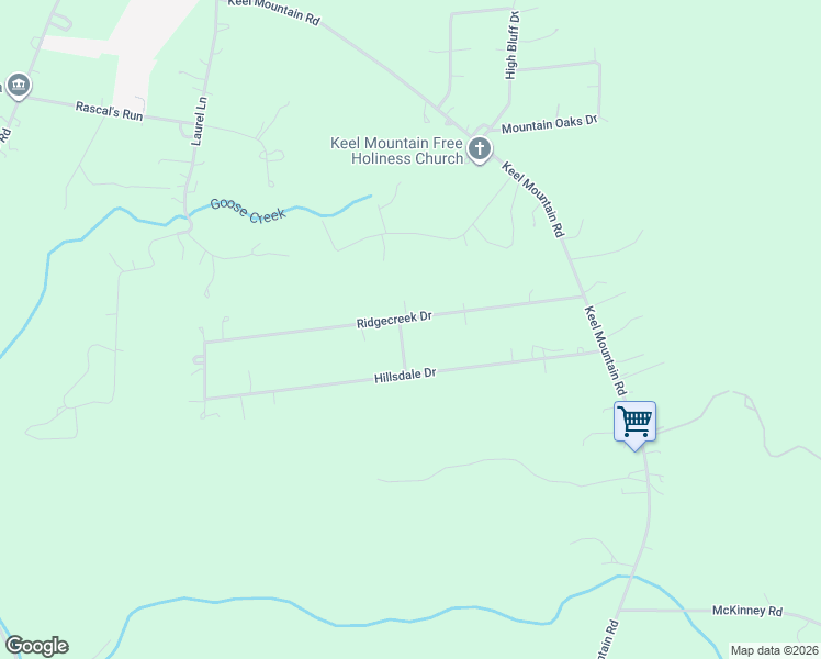 map of restaurants, bars, coffee shops, grocery stores, and more near 126 Ridgecreek Drive in Gurley