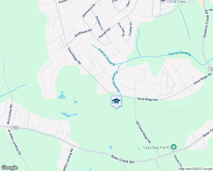 map of restaurants, bars, coffee shops, grocery stores, and more near 829 Sand Ridge Road in Hubert