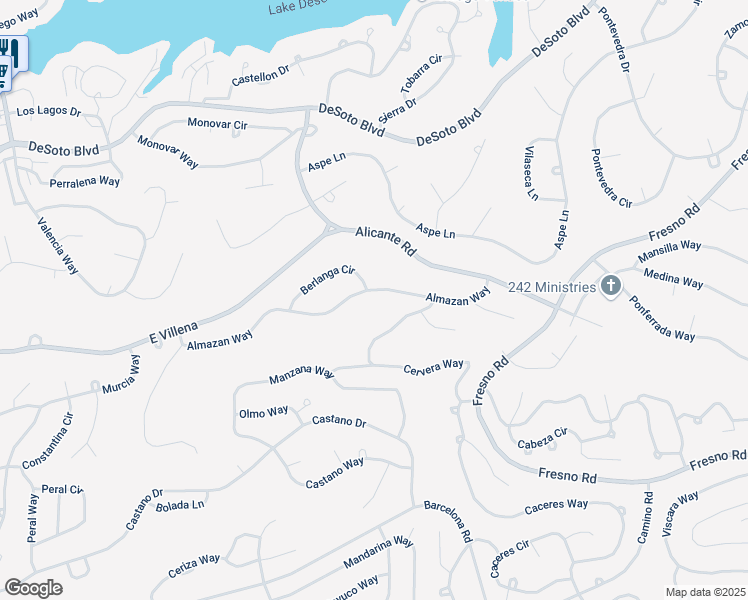 map of restaurants, bars, coffee shops, grocery stores, and more near 63 Almazan Way in Hot Springs