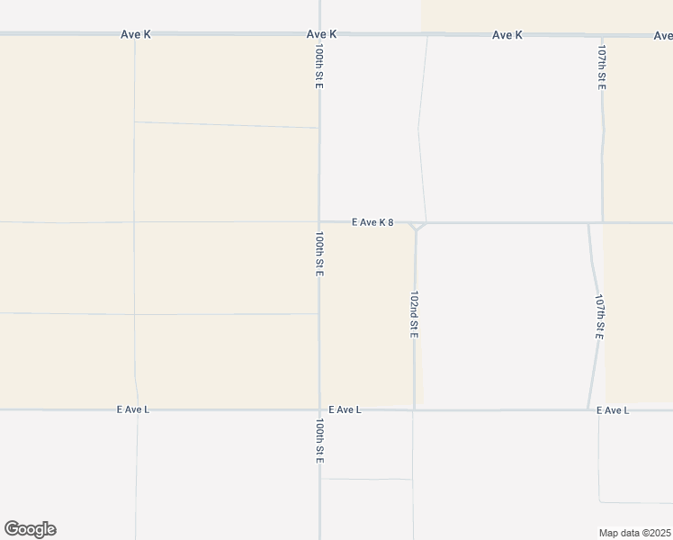 map of restaurants, bars, coffee shops, grocery stores, and more near 100th Street East in Lancaster