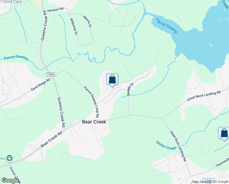 map of restaurants, bars, coffee shops, grocery stores, and more near 206 Rudolph Lane in Hubert