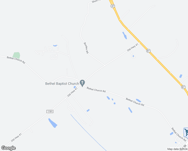 map of restaurants, bars, coffee shops, grocery stores, and more near 555 Old Highway 41 in Bladenboro