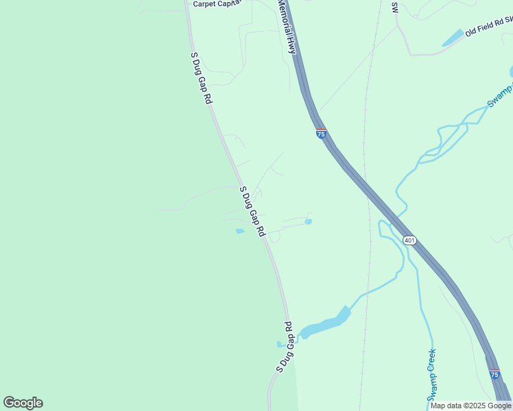 map of restaurants, bars, coffee shops, grocery stores, and more near 3631 Dug Gap Road in Dalton