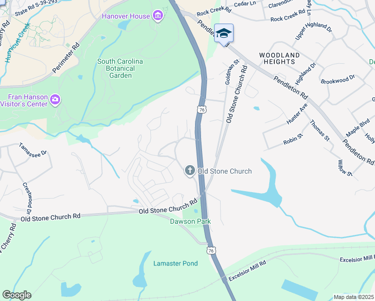 map of restaurants, bars, coffee shops, grocery stores, and more near 720 Anderson Highway in Clemson