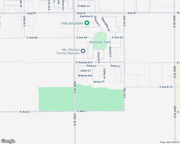 map of restaurants, bars, coffee shops, grocery stores, and more near 3114 Justin Court in Lancaster