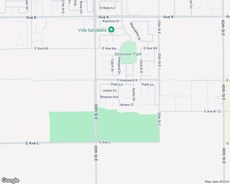 map of restaurants, bars, coffee shops, grocery stores, and more near 3114 Justin Court in Lancaster