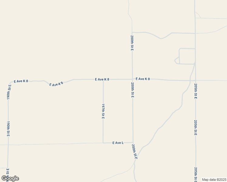 map of restaurants, bars, coffee shops, grocery stores, and more near 0 East Avenue K 8 in Lancaster