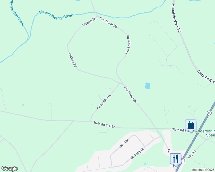 map of restaurants, bars, coffee shops, grocery stores, and more near 104 P-6-81B in Williamston