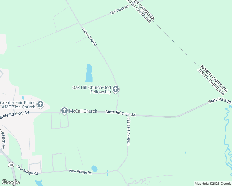 map of restaurants, bars, coffee shops, grocery stores, and more near 632 Oak Hill Road in McColl