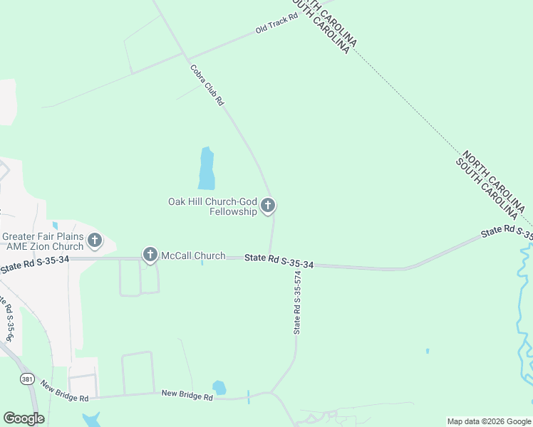 map of restaurants, bars, coffee shops, grocery stores, and more near 632 Oak Hill Road in McColl