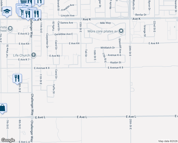 map of restaurants, bars, coffee shops, grocery stores, and more near in Lancaster