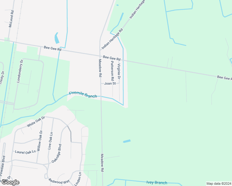 map of restaurants, bars, coffee shops, grocery stores, and more near 252 Virginia Drive in Lumberton