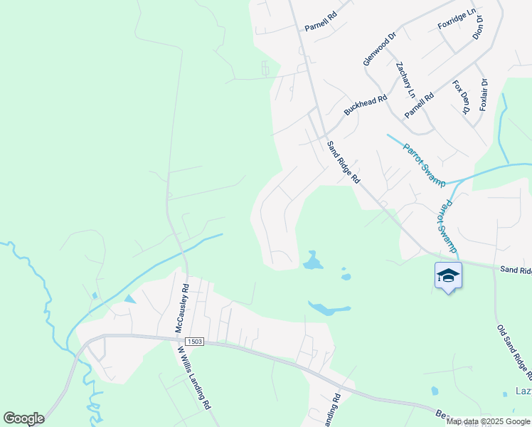 map of restaurants, bars, coffee shops, grocery stores, and more near 125 Byrum Run in Hubert