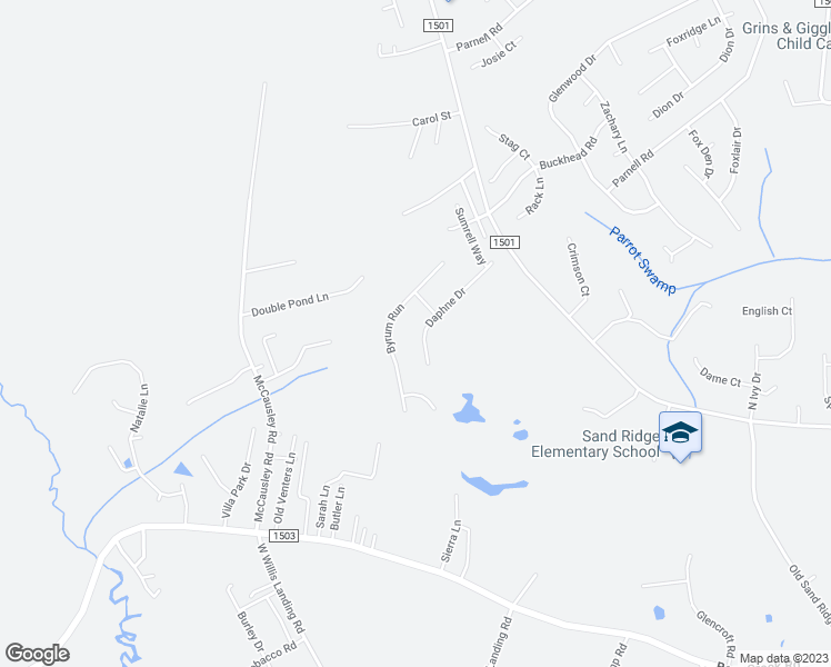 map of restaurants, bars, coffee shops, grocery stores, and more near 126 Daphne Drive in Hubert