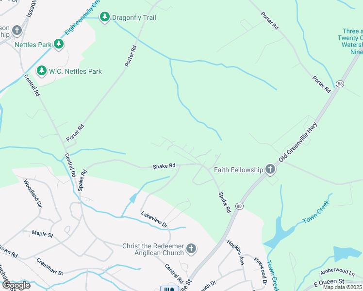 map of restaurants, bars, coffee shops, grocery stores, and more near 8 Burdette Circle in Pendleton