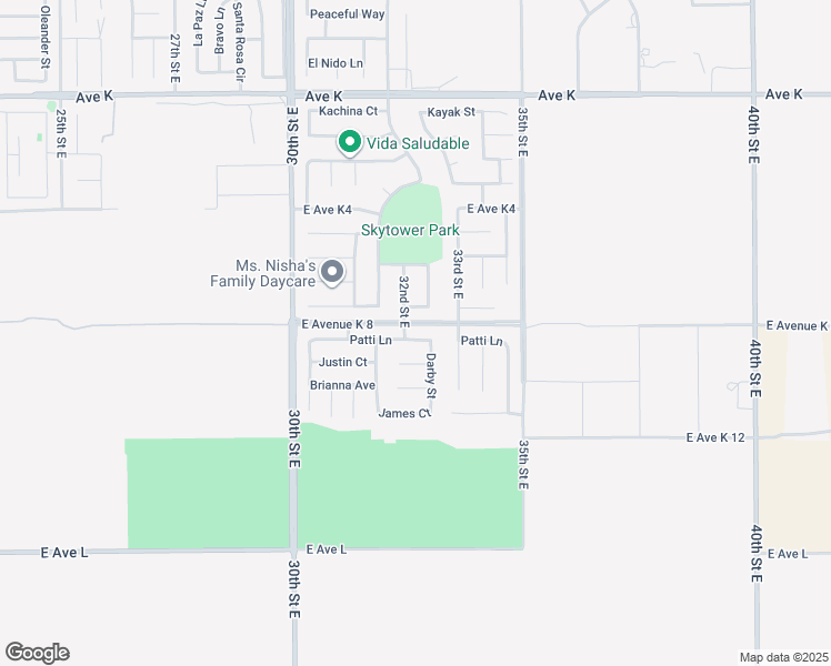map of restaurants, bars, coffee shops, grocery stores, and more near 3213 Patti Lane in Lancaster