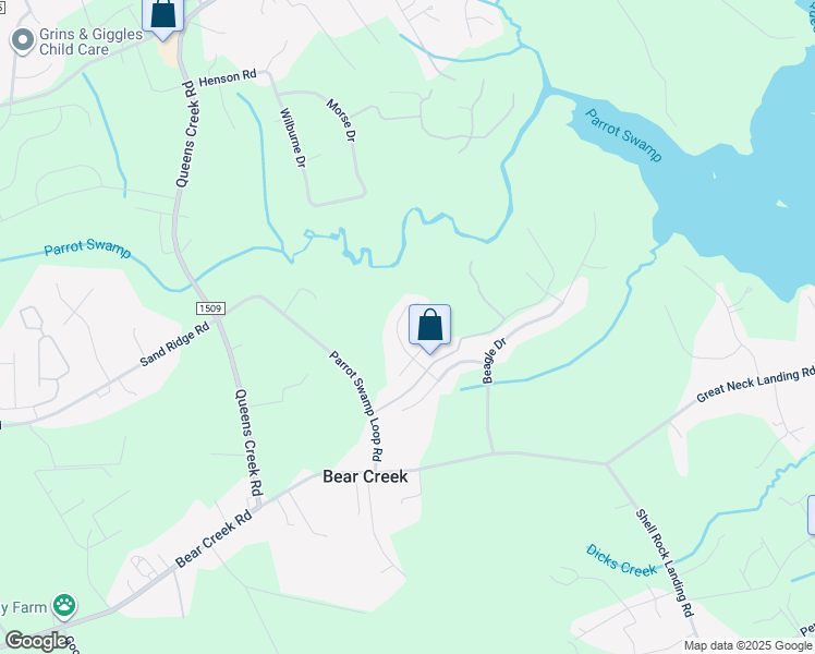 map of restaurants, bars, coffee shops, grocery stores, and more near 110 Lewis Humphrey Lane in Hubert