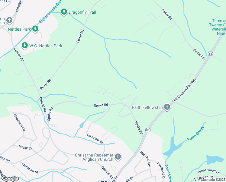 map of restaurants, bars, coffee shops, grocery stores, and more near 8 Burdette Circle in Pendleton