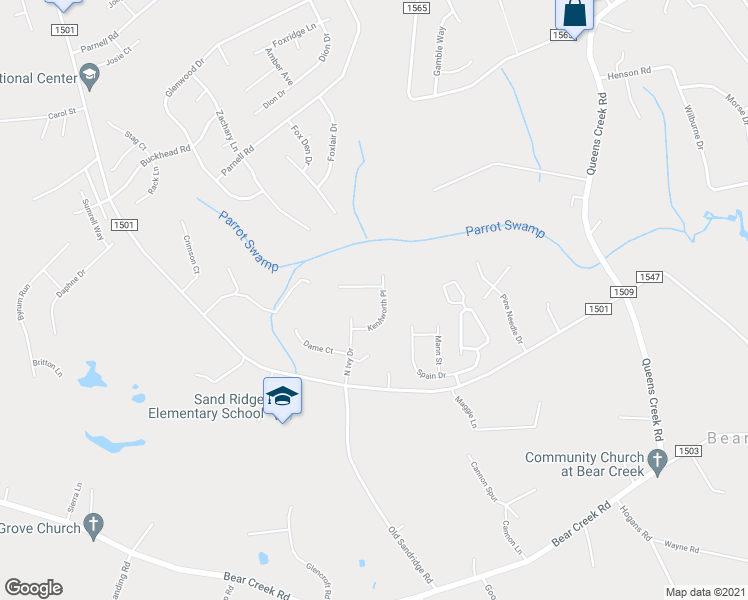 map of restaurants, bars, coffee shops, grocery stores, and more near 309 Kenilworth Place in Hubert