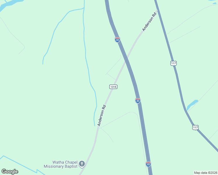 map of restaurants, bars, coffee shops, grocery stores, and more near 1847 Anderson Road in Pender County