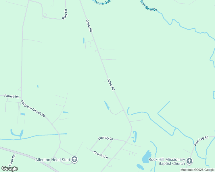 map of restaurants, bars, coffee shops, grocery stores, and more near 1757 Odum Road in Lumberton