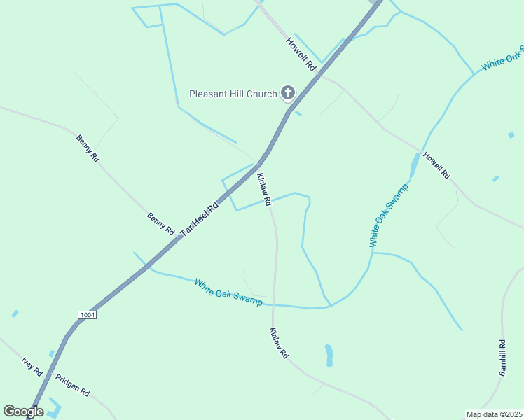 map of restaurants, bars, coffee shops, grocery stores, and more near 1097 Kinlaw Road in Lumberton