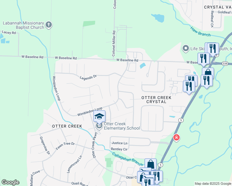 map of restaurants, bars, coffee shops, grocery stores, and more near 13904 Wimbledon Loop in Little Rock