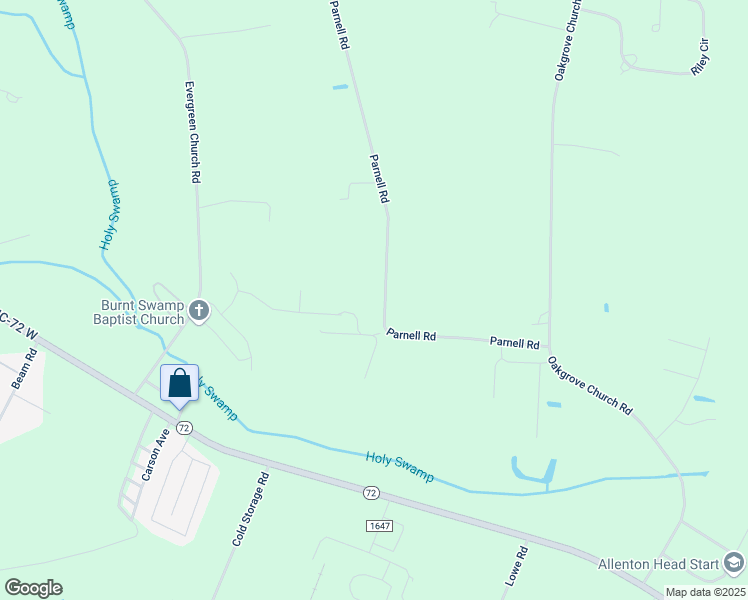 map of restaurants, bars, coffee shops, grocery stores, and more near 555 Parnell Road in Lumberton
