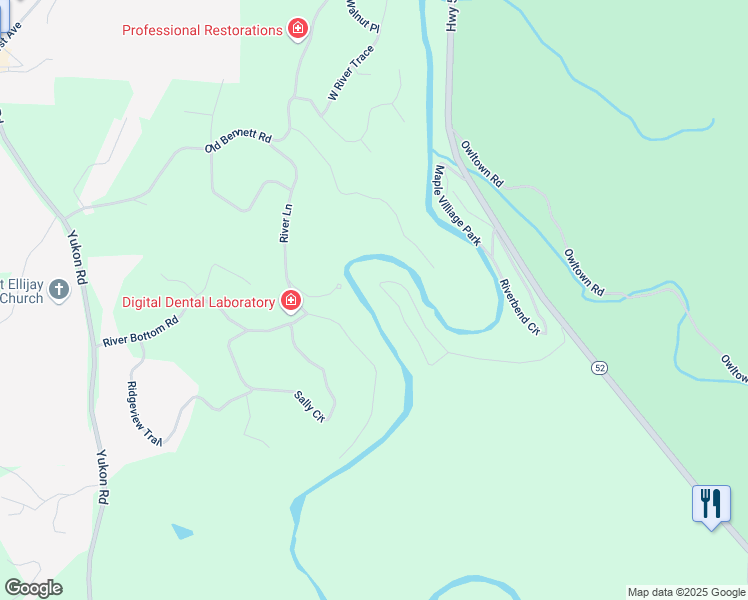 map of restaurants, bars, coffee shops, grocery stores, and more near 651 Riverfront Drive in Ellijay