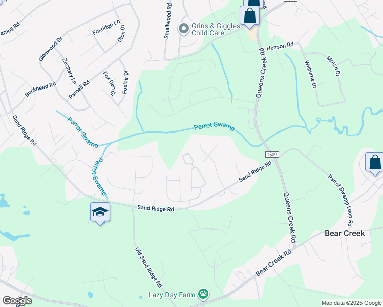 map of restaurants, bars, coffee shops, grocery stores, and more near 170 Kelly Circle in Hubert
