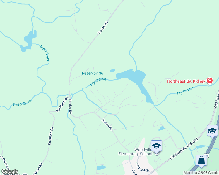 map of restaurants, bars, coffee shops, grocery stores, and more near 363 Goose Creek Ln in Clarkesville