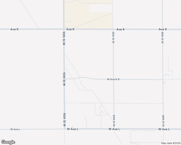 map of restaurants, bars, coffee shops, grocery stores, and more near 87th Street West in Lancaster