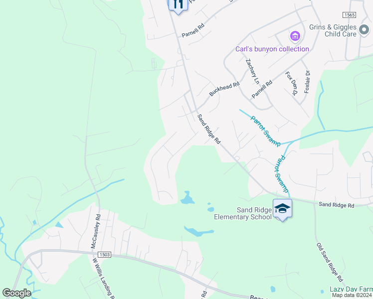 map of restaurants, bars, coffee shops, grocery stores, and more near 117 Daphne Drive in Hubert