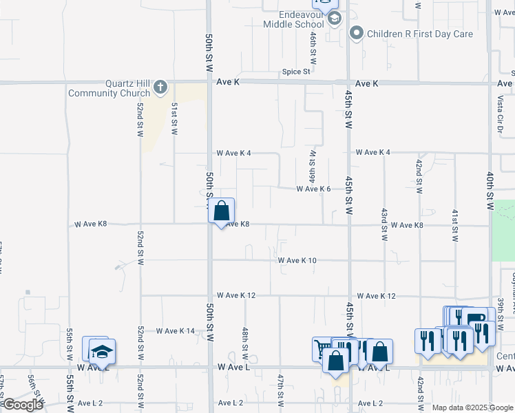 map of restaurants, bars, coffee shops, grocery stores, and more near 43238 Sawgrass Lane in Lancaster