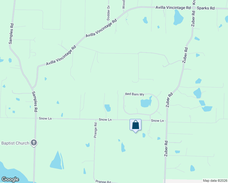 map of restaurants, bars, coffee shops, grocery stores, and more near 2210 Snow Lane in Alexander