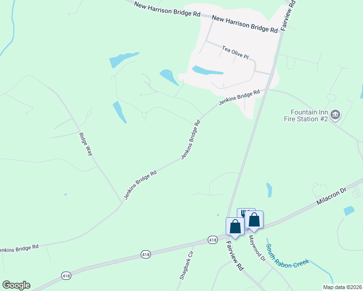 map of restaurants, bars, coffee shops, grocery stores, and more near 602 Jenkins Bridge Road in Simpsonville