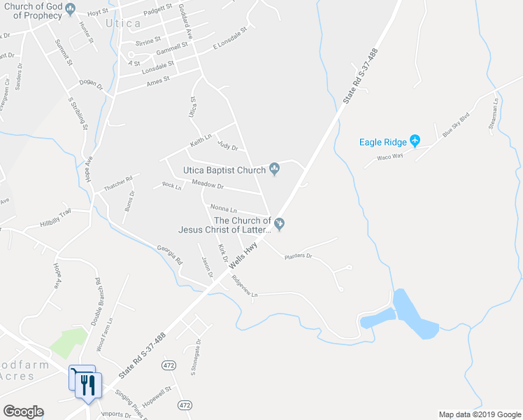 map of restaurants, bars, coffee shops, grocery stores, and more near 1804 Goddard Avenue in Seneca