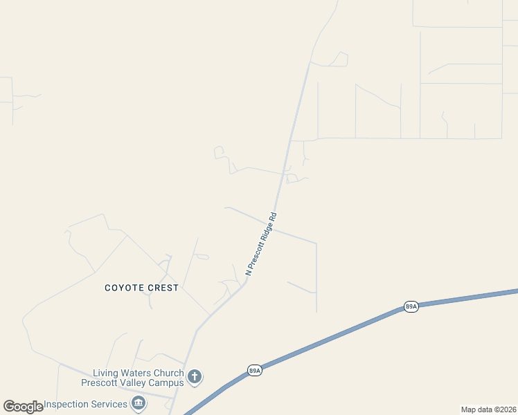 map of restaurants, bars, coffee shops, grocery stores, and more near 8760 North Prescott Ridge Road in Prescott Valley