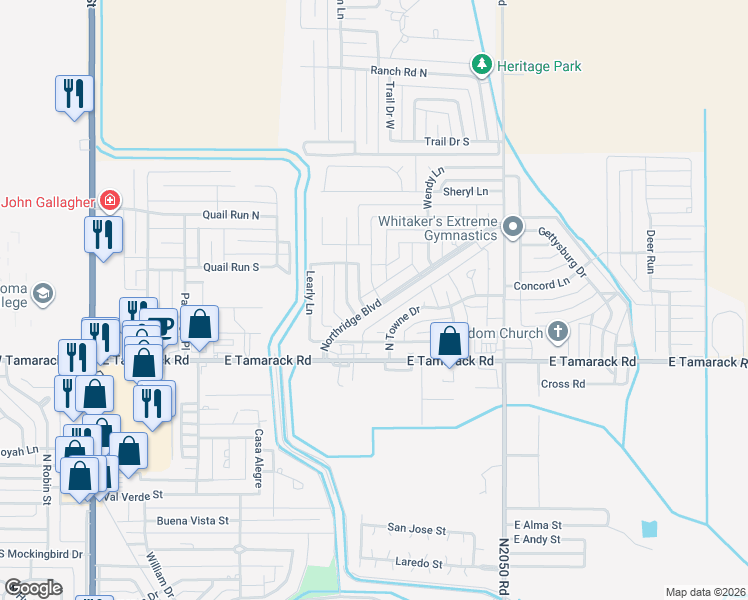map of restaurants, bars, coffee shops, grocery stores, and more near 3008 Garrison Road in Altus
