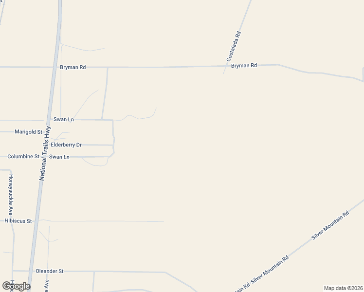 map of restaurants, bars, coffee shops, grocery stores, and more near Elderberry Drive in San Bernardino County