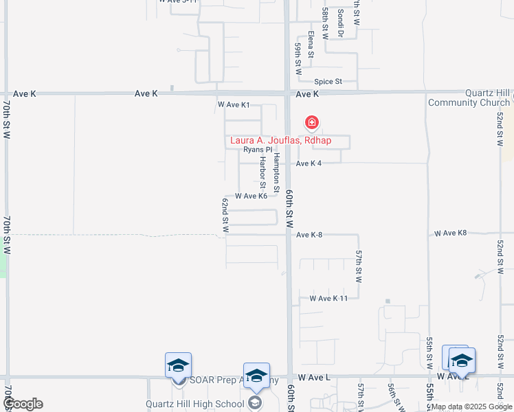 map of restaurants, bars, coffee shops, grocery stores, and more near 6059 Brentwood Avenue in Lancaster