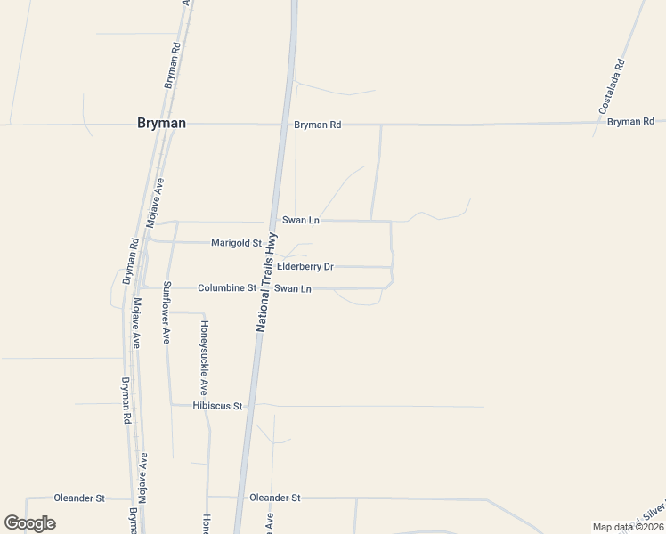 map of restaurants, bars, coffee shops, grocery stores, and more near Elderberry Drive in San Bernardino County