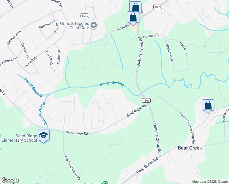 map of restaurants, bars, coffee shops, grocery stores, and more near 109 Evergreen Drive in Hubert