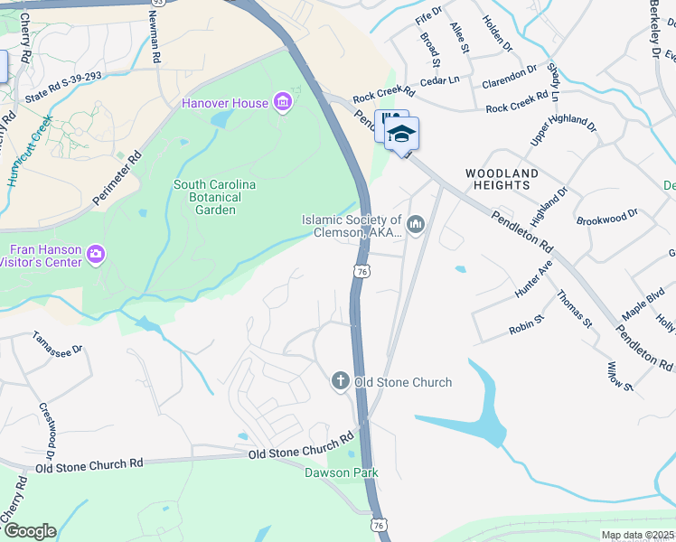map of restaurants, bars, coffee shops, grocery stores, and more near 112 Singleton Street in Clemson