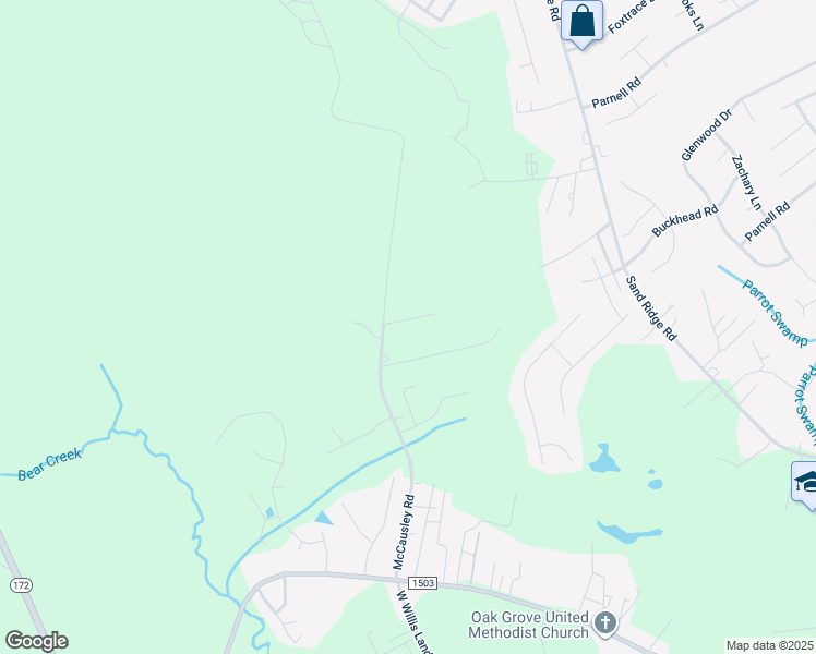 map of restaurants, bars, coffee shops, grocery stores, and more near 306 Trails End in Hubert