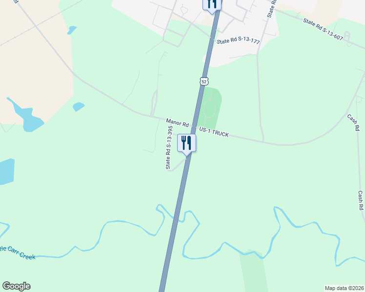 map of restaurants, bars, coffee shops, grocery stores, and more near U.S. 52 in Cheraw