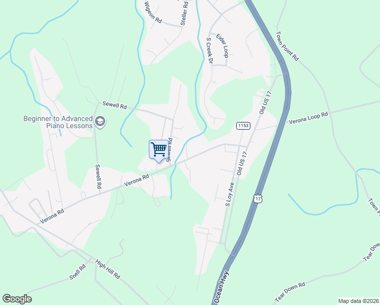 map of restaurants, bars, coffee shops, grocery stores, and more near 156 Verona Road in Jacksonville