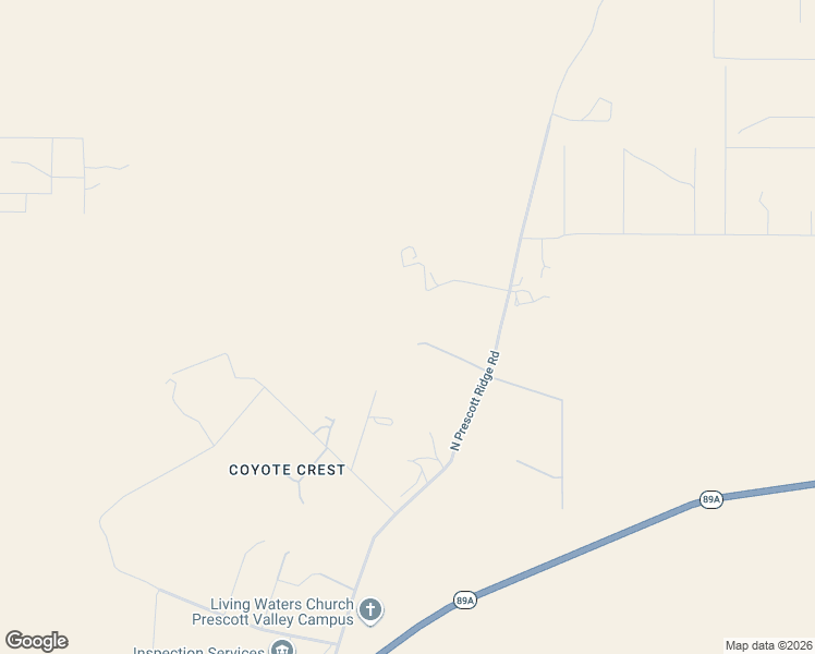 map of restaurants, bars, coffee shops, grocery stores, and more near 8730 North Prescott Ridge Road in Prescott Valley